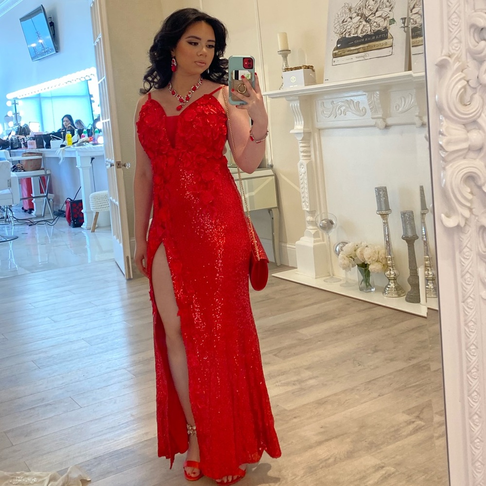 Red Sequin Dress